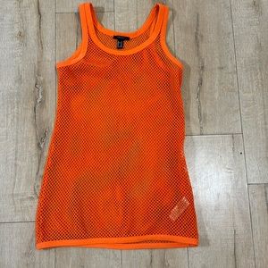 Forever 21 cover up mini dress M Orange